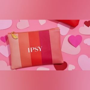 Ipsy Glam Bag (Bag Only) Orange Pink Peach Stripe